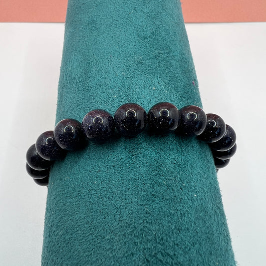 Blue sunstone stretchy bracelet