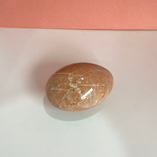 Peach moonstone palmstone